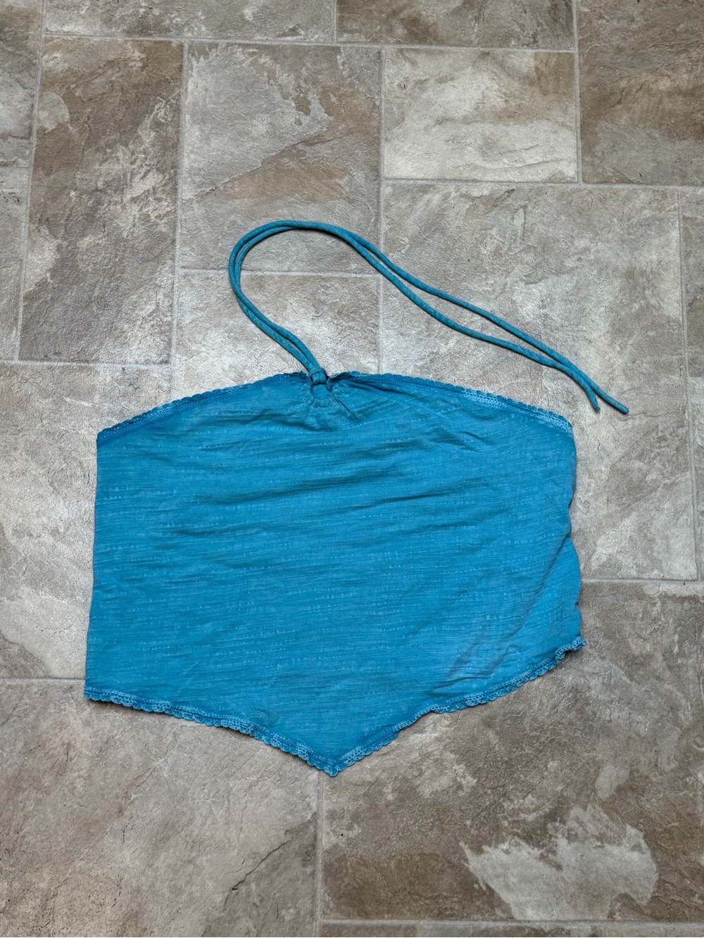 Blue Women's Halter Top
